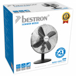 Bestron tafelventilator Retro 35 cm 3 standen 75° 35W zwart