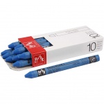Caran d'Ache waskrijt cobalt blauw 10 cm 10 stuks Caran d'Ache waskrijt cobalt blauw 10 cm 10 stuks