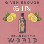 Chic.Mic canvas schilderij 20 x 20 x 4 cm Gin Chic.Mic canvas schilderij 20 x 20 x 4 cm Gin