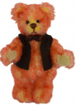 Clemens knuffel Miniatuur Dietrich 10 cm pluche bruin/oranje Clemens knuffel Miniatuur Dietrich 10 cm pluche bruin/oranje