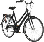 Cumberland City Basic 28 Zoll Damen 21G Felgenbremse Mattschwarz