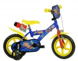 Dino Jongensfietsen Brandweerman Sam 12 Inch 21 cm Jongens Doortrapper Blauw Dino Jongensfietsen Brandweerman Sam 12 Inch 21 cm Jongens Doortrapper Blauw