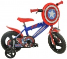 Dino Jongensfietsen Captain America 12 Inch 21 cm Jongens Doortrapper Blauw Dino Jongensfietsen Captain America 12 Inch 21 cm Jongens Doortrapper Blauw