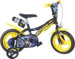Dino Jongensfietsen Batman 12 Inch 21 cm Jongens Doortrapper Zwart/Geel Dino Jongensfietsen Batman 12 Inch 21 cm Jongens Doortrapper Zwart/Geel
