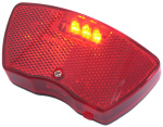 Edge City Carrier rear light 3 led including batteries Red