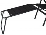 Eurotrail campingstoel Chateau 123 x 48 cm aluminium zwart