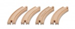 Everearth Treinrails hout bocht 17,8 cm 4-delig Everearth Treinrails hout bocht 17,8 cm 4-delig