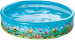 Happy People opblaaszwembad Flower & Friends 155 x 30 cm blauw Happy People opblaaszwembad Flower & Friends 155 x 30 cm blauw