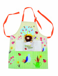Jemini kinderschort Mol junior katoen groen/crème Jemini kinderschort Mol junior katoen groen/crème