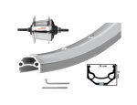 KGS Nexus-7 Rear Wheel 28 inch Aluminum Rollerbrake Silver