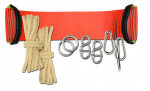 Kids At Work schommelzitje 350 cm nylon rood 9-delig Kids At Work schommelzitje 350 cm nylon rood 9-delig