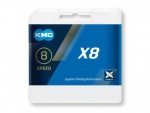 KMC chain X8 1/2-3/32 inch 114 links 8S silver