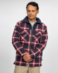 Life Line Peter gevoerde flanel vest heren zwart/rood/wit