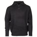 Life Line PL Kotterstrui heren knit half zip zwart