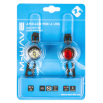 M-Wave Apollon Mini Lighting Set Led 360° Visibility Black