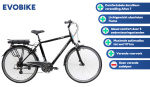 Minerva Evobike 28 Inch Heren 7V V-Brakes Zwart
