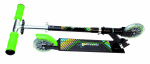 Muuwmi Neon 2-wiel Kinderstep LED Opvouwbaar Voetrem Zwart/Groen