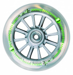Muuwmi Neon 2-wiel Kinderstep LED Opvouwbaar Voetrem Zwart/Groen