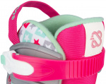 Nijdam inline skates SK8 Star 82A wit/fuchsia maat 29-32-S1
