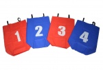 Outdoor Play loopzakken 4 stuks rood/blauw 90 cm Outdoor Play loopzakken 4 stuks rood/blauw 90 cm