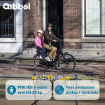 Qibbel Junior 6+ Fahrradsattel hinten mit MIK-HD System Schwarz/Grau