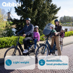 Qibbel Junior 6+ Fahrradsattel hinten mit MIK-HD System Schwarz/Grau