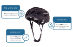 Rucanor Grav Bicycle helmet MTB and E-bike Adjustable Black