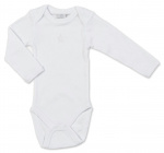 Smallstuff romper basic body lange mouwen katoen wit