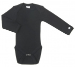 Smallstuff romper jaquard body lange mouwen katoen zwart