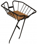 Steco Compact Front carrier with Basket 30 x 38 cm Steel Black