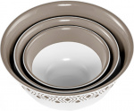 Stefanplast bewaardozen Tosca 19-23-29 cm wit/taupe 3-delig