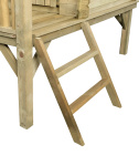 Swing King Camilla Wooden Playhouse with Slide Natural/Green