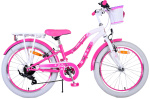 Volare Lovely 20 Inch 27,5 cm Meisjes 7V V-Brakes Roze/Wit